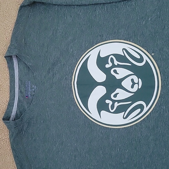 Campion CSU Rams t shirt green with tan logo NWOT - Picture 1 of 2